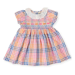 Goldie + Ace - Vestido fruncido de cuadros | Azul