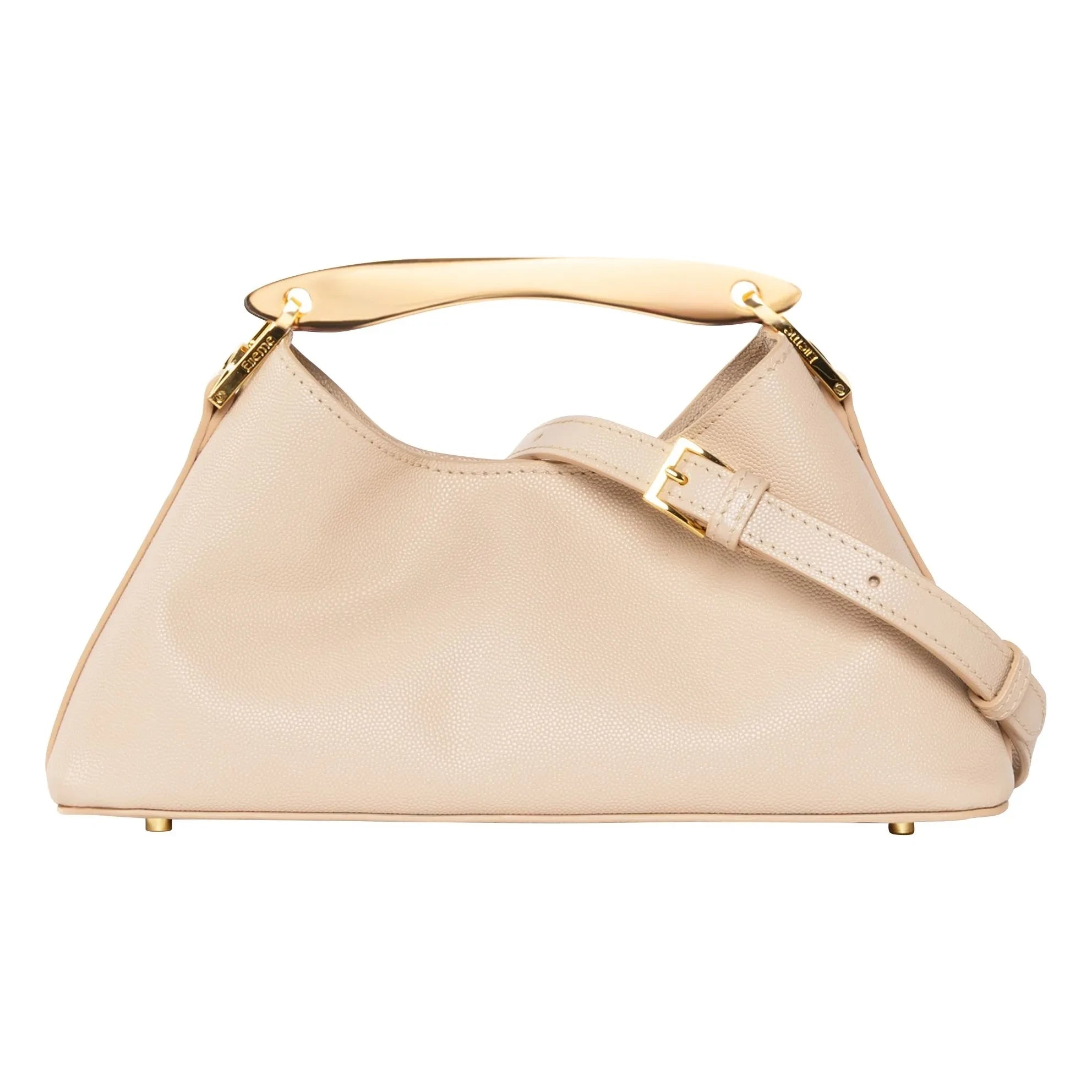 Elleme - Mini Boomerang Bag Cuero Caviar | Nude