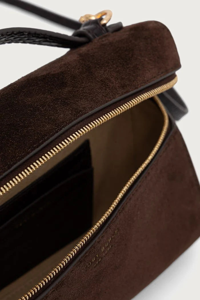 Bolso cruzado de ante Romy Tory Burch para mujer