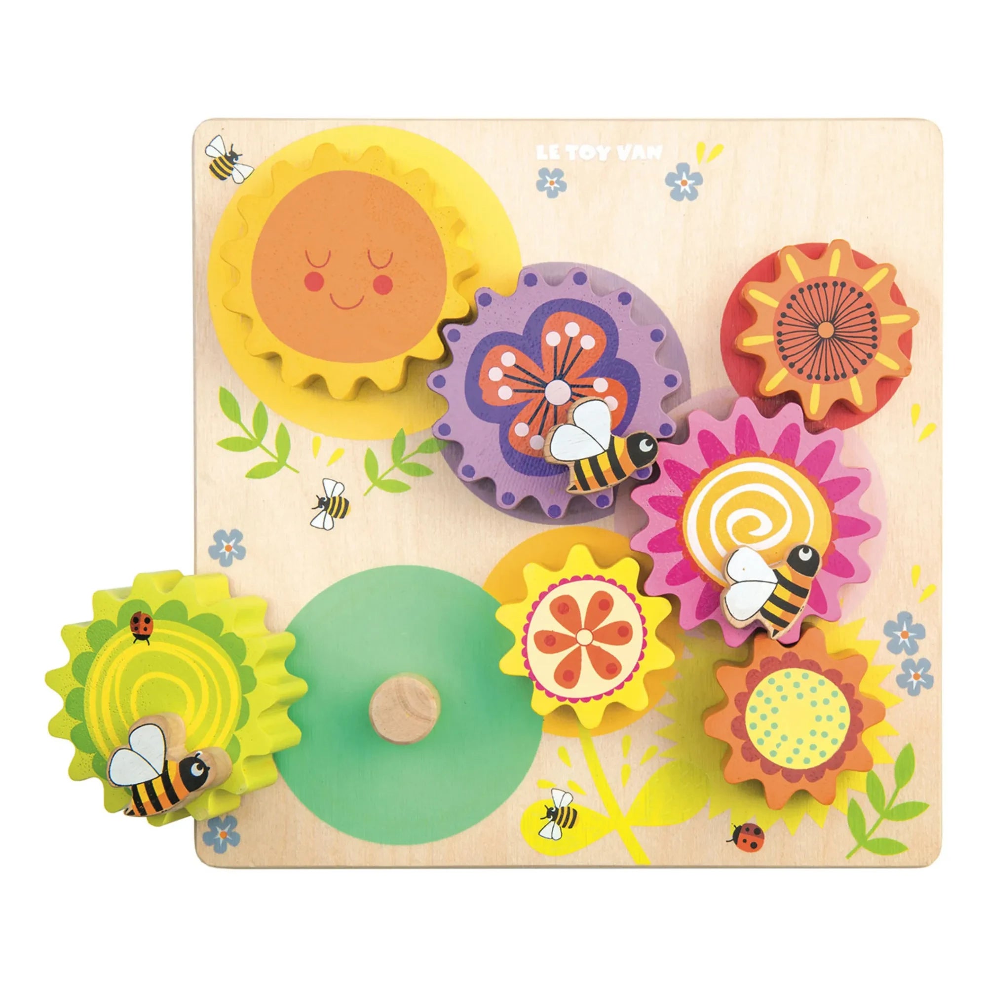 Le Toy Van - Engranajes de madera con abejas y flores