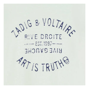 Zadig & Voltaire - La verdad es arte Camiseta con logo desteñido | Verde desteñido