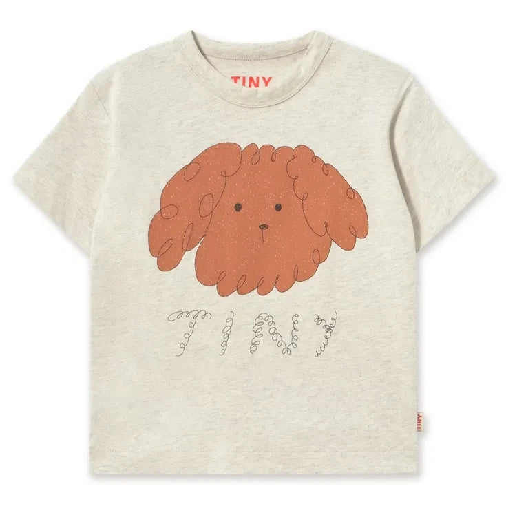 Tinycottons - Camiseta de algodón orgánico para perritos pequeños | Beige jaspeado