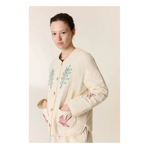 Leon & Harper - Chaqueta de algodón orgánico Viny | Blanca