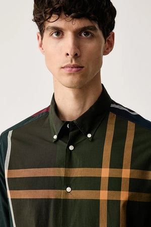 Camisa de algodón Barbour para hombre