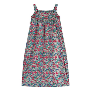 Tangerine - Vestido Midi con Estampado Floral | Rojo Frambuesa