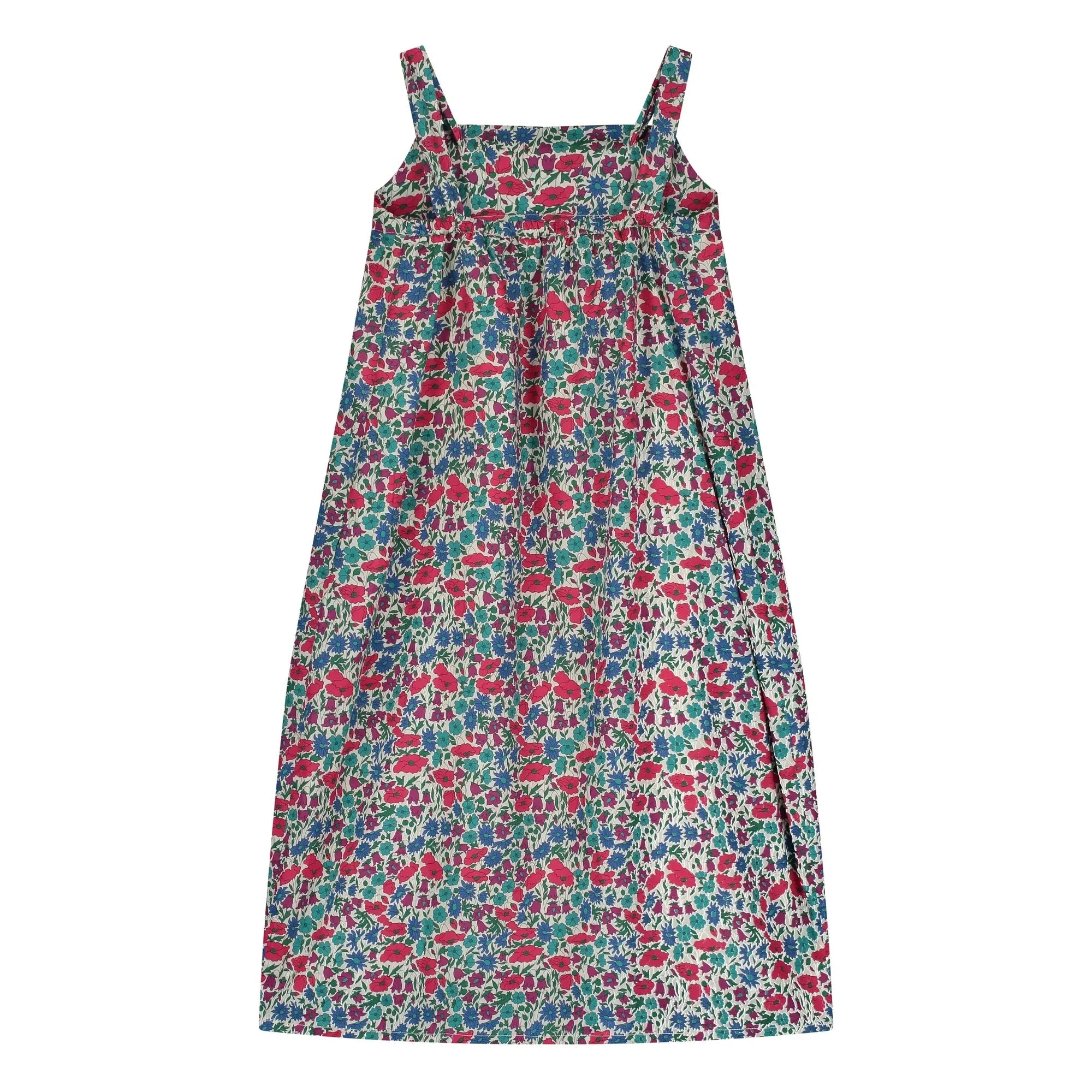 Tangerine - Vestido Midi con Estampado Floral | Rojo Frambuesa