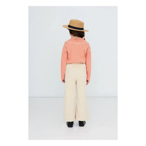 Tinycottons - Camiseta de algodón orgánico acanalada a rayas | Roja
