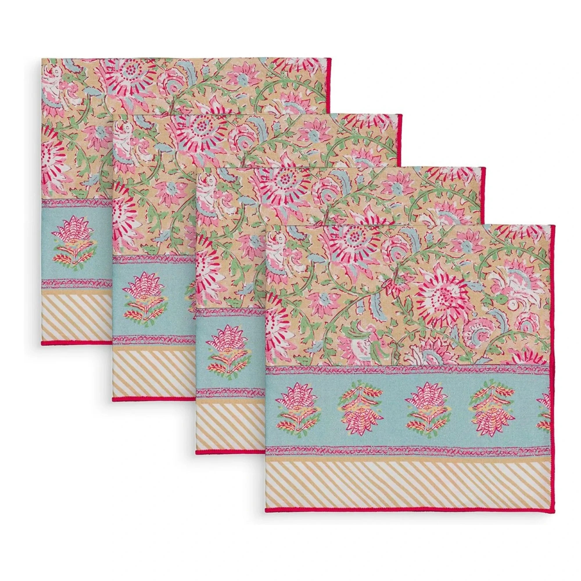 Louise Misha - Servilletas Carlotta - Set de 4 | Amarillo