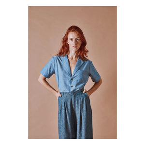 Emile et Ida - Pantalones de lino y algodón | Azul marino
