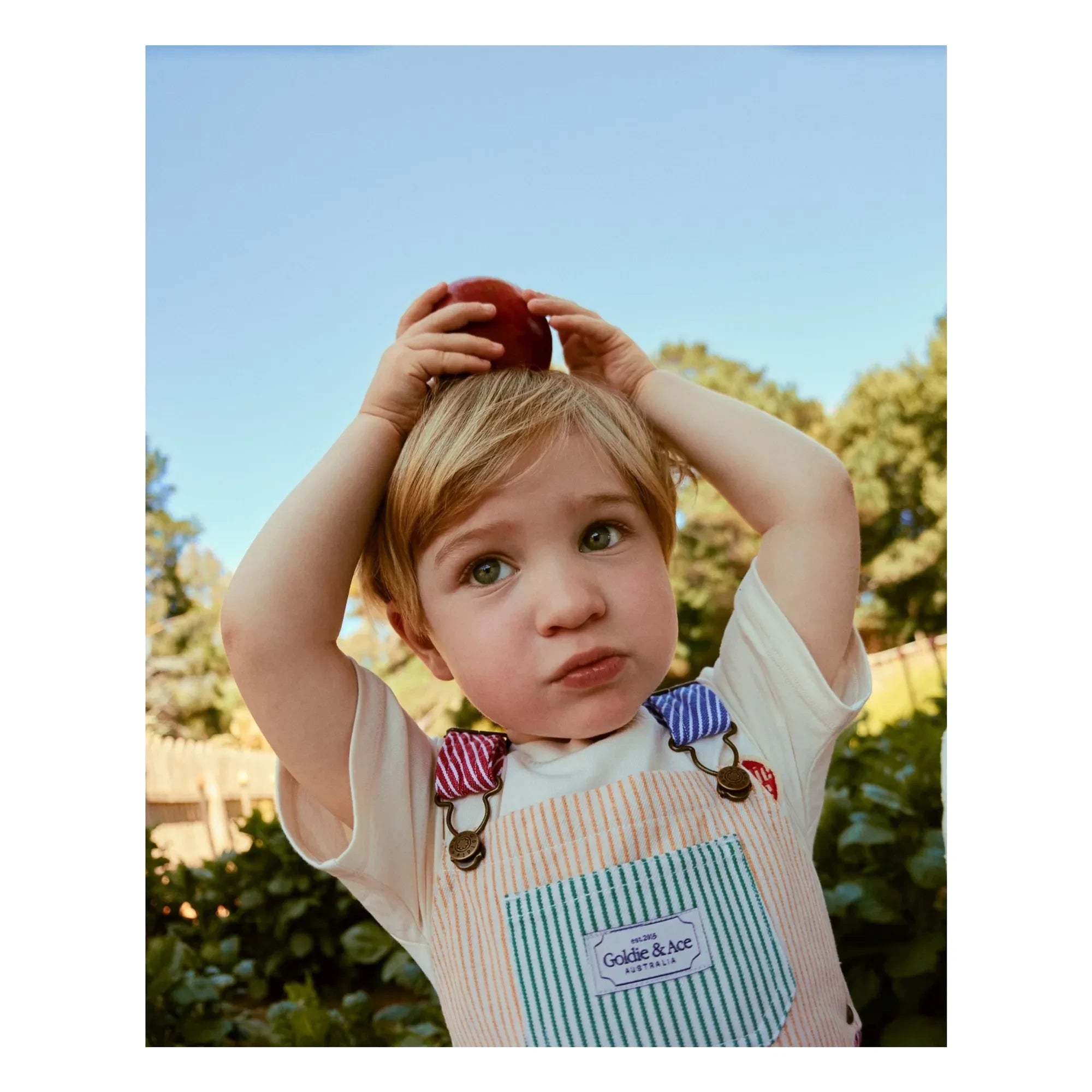 Goldie + Ace - Mono corto de patchwork a rayas | Rojo