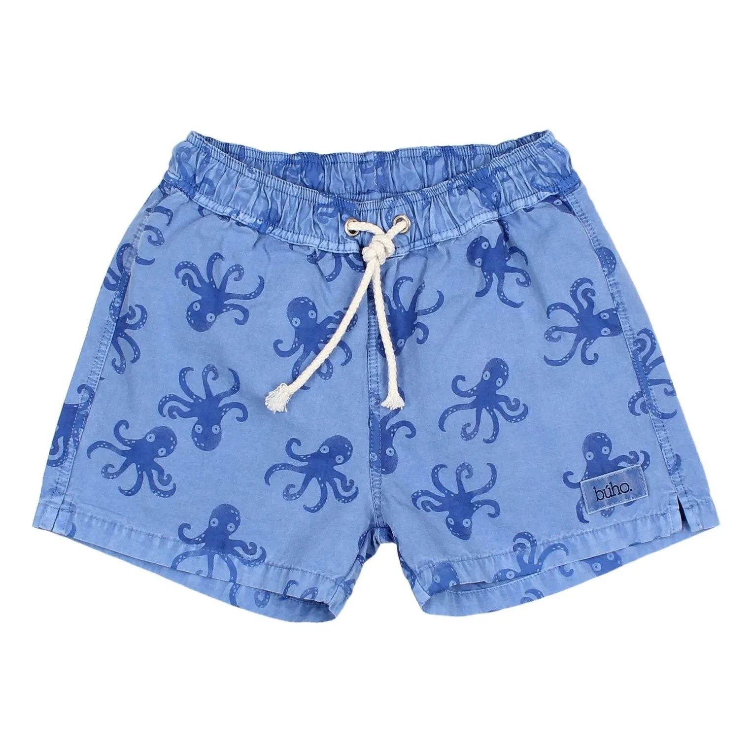 Búho - Bañador con estampado de pulpo Popelín Algodón orgánico | Azul