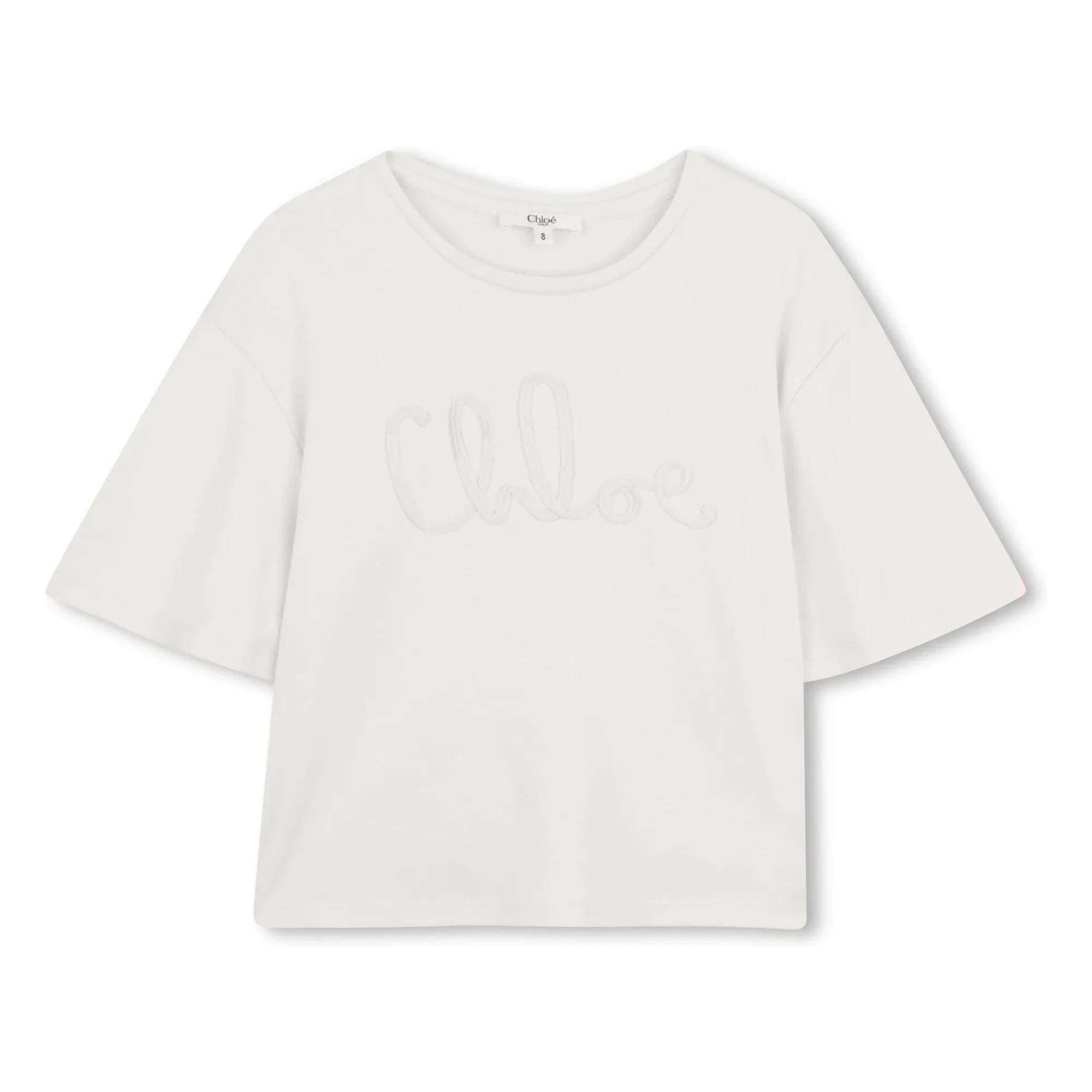Chloé - Camiseta con logotipo de algodón orgánico | Blanco