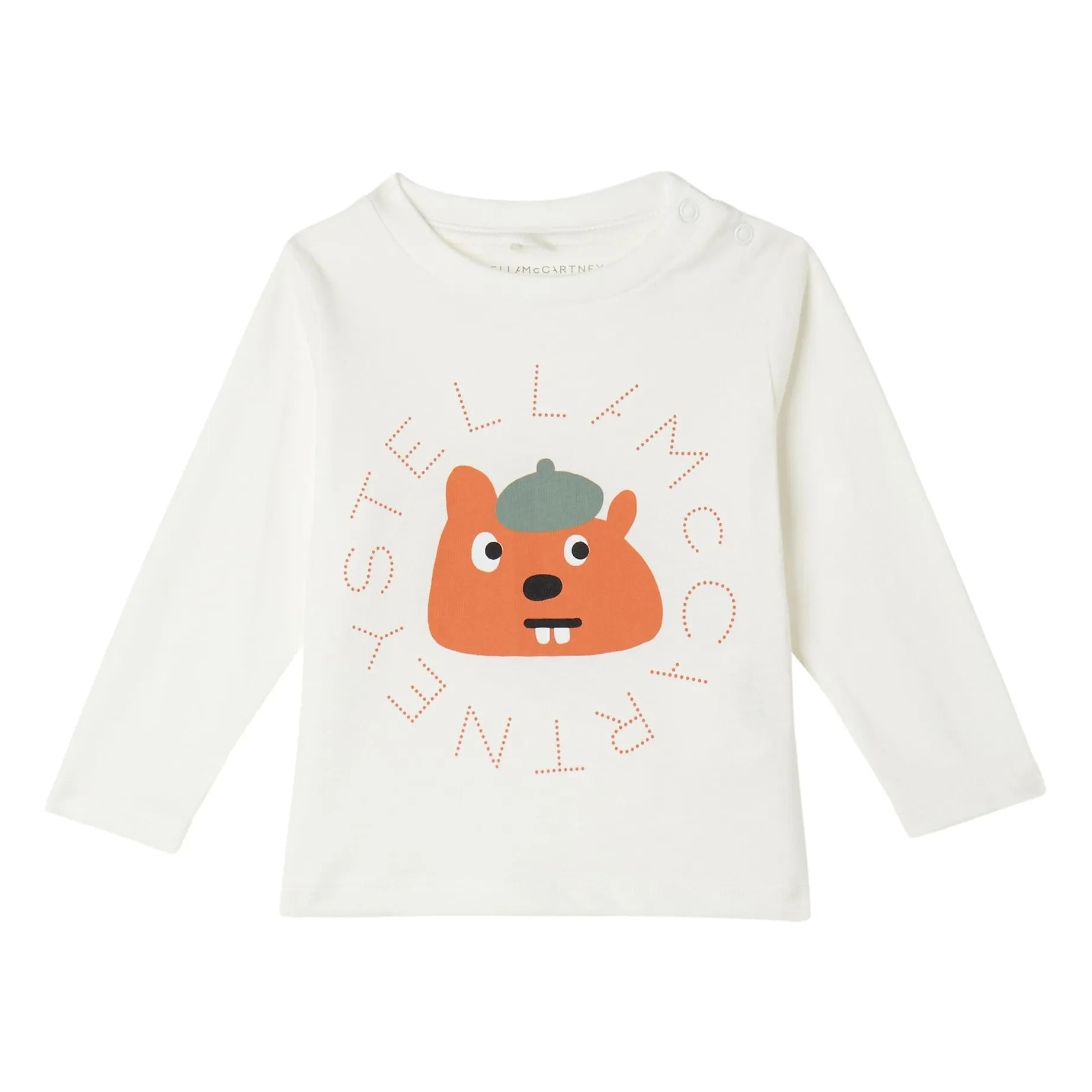 Stella McCartney Kids - Camiseta con estampado de ardilla | Marfil