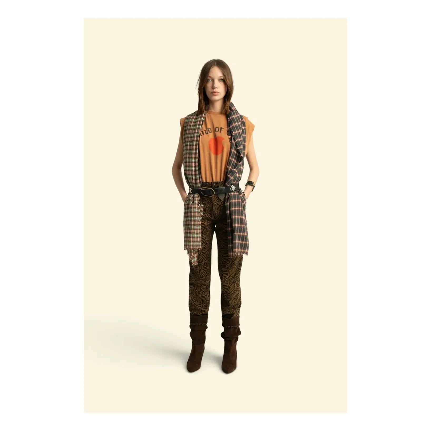 Sisters Department - Pamuk Zebra Pantolon | Kahverengi