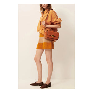 Sessùn - Vestido a Rayas de Algodón Fontella | Naranja