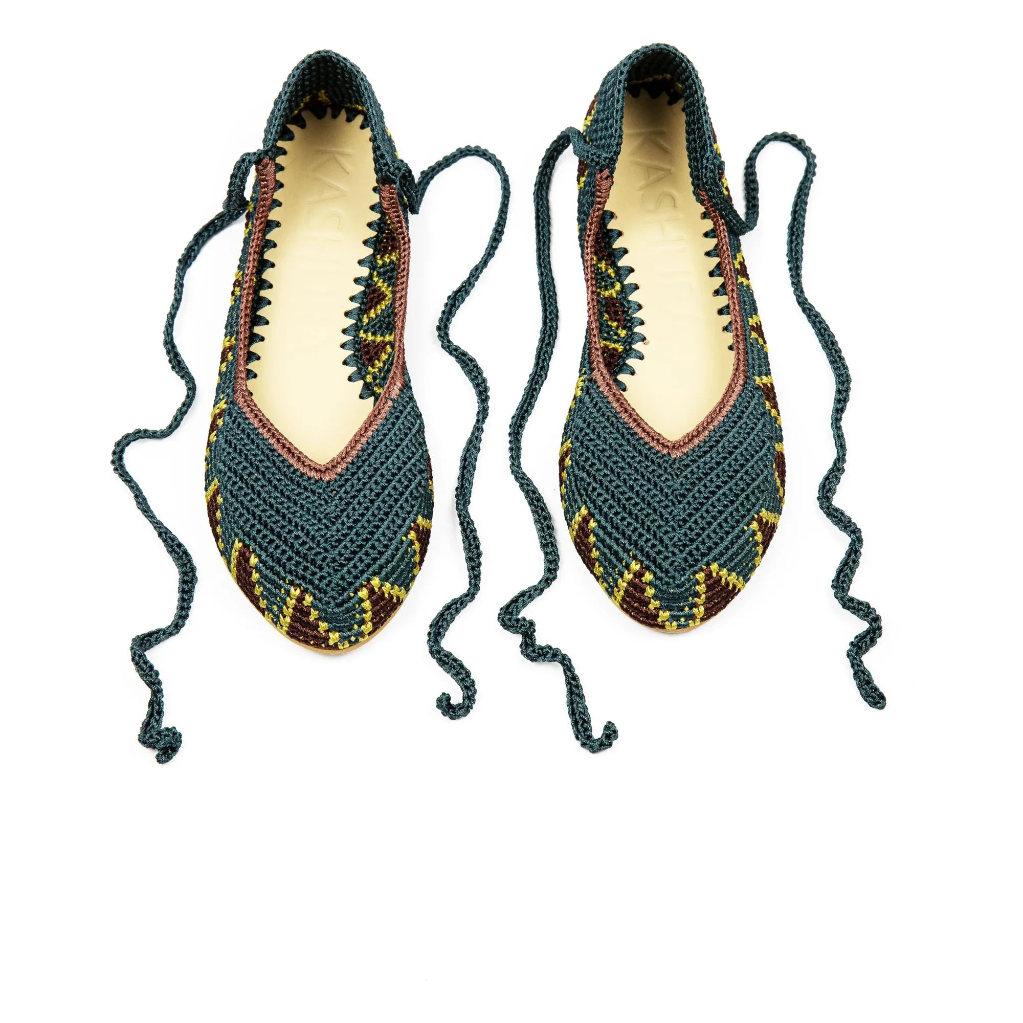Kashura - Bailarinas planas azul pavo real | Peacock blue