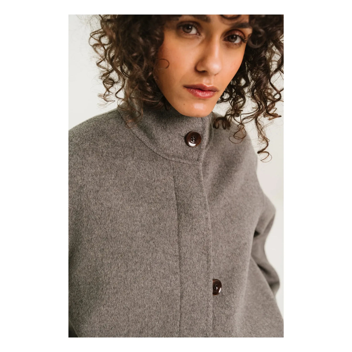 Sacrécoeur - Chaqueta de lana de doble cara Estele | Gris