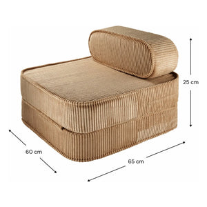 Wigiwama - Sillón para chimenea de terciopelo | Marrón