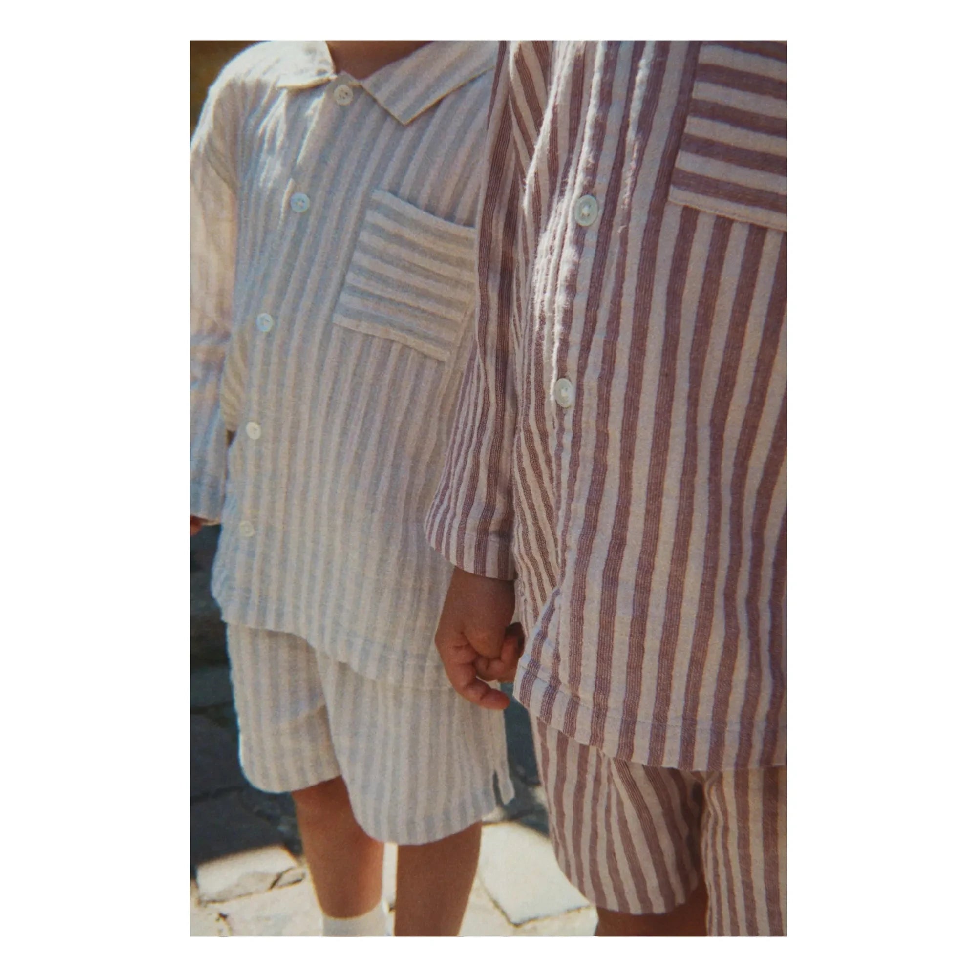 Konges Sløjd - Shorts de algodón orgánico a rayas Ely | Rojo