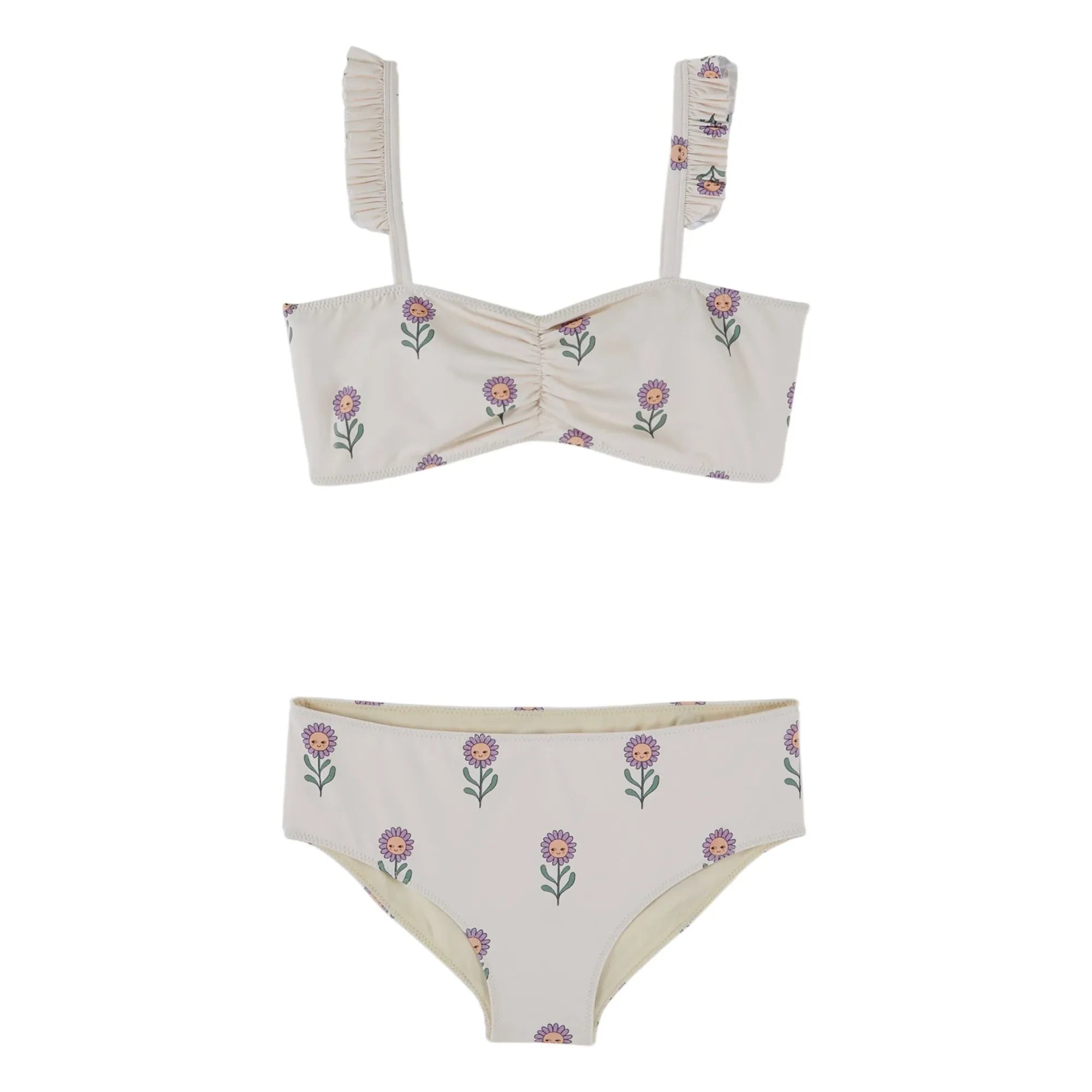 Emile et Ida - Bañador con diadema y estampado floral | Crema