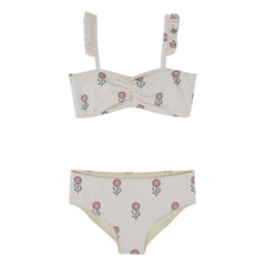 Emile et Ida - Bañador con diadema y estampado floral | Crema