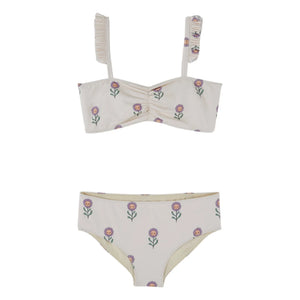 Emile et Ida - Bañador con diadema y estampado floral | Crema