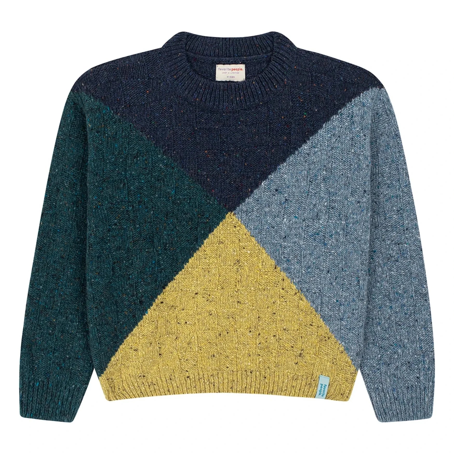 Favorite People - Jersey de punto con raya de lana | Azul