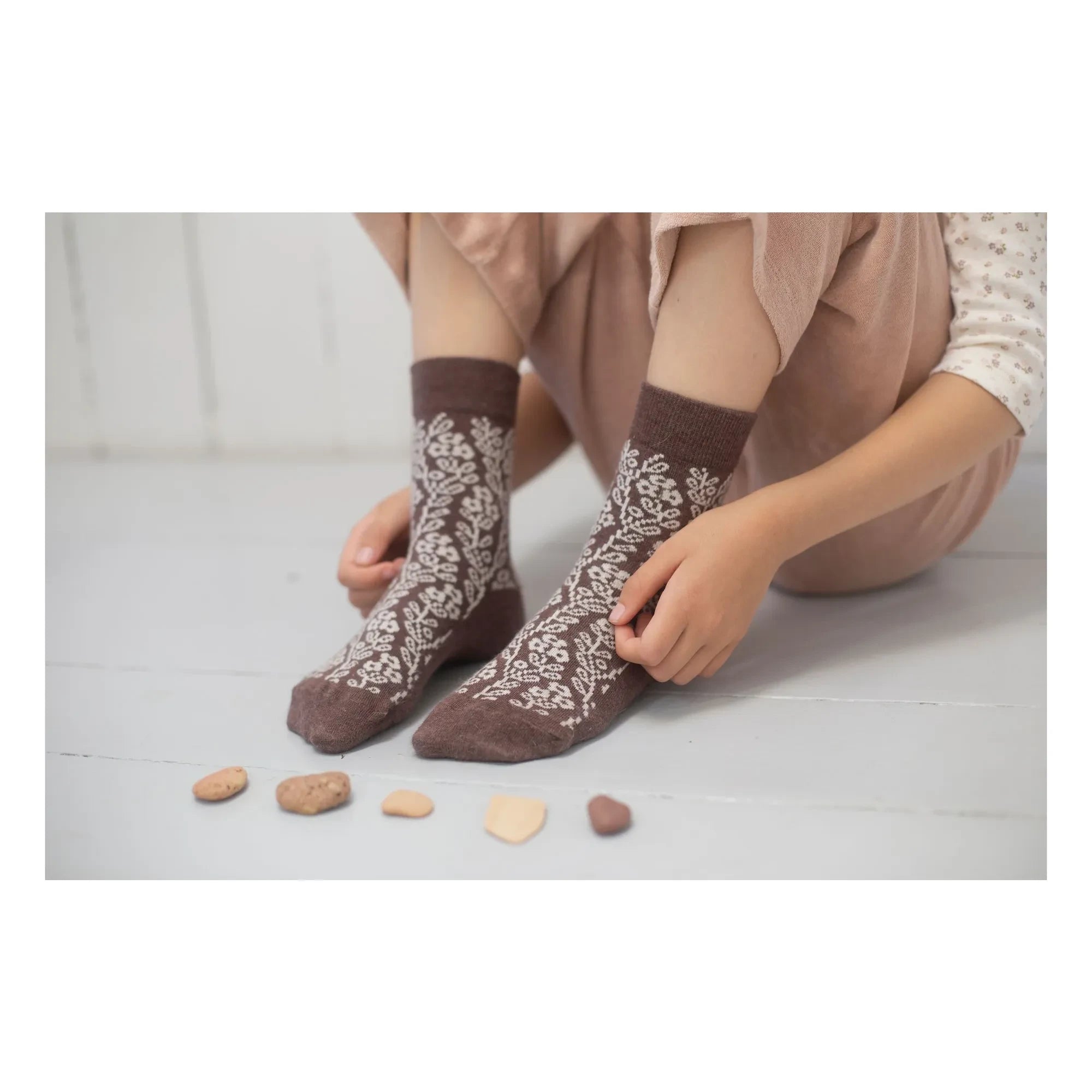 Soor Ploom - Set de 3 Calcetines con Estampado Floral | Ciruela