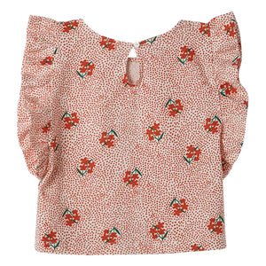 Fabula - Blusa de manga con volantes | Rojo