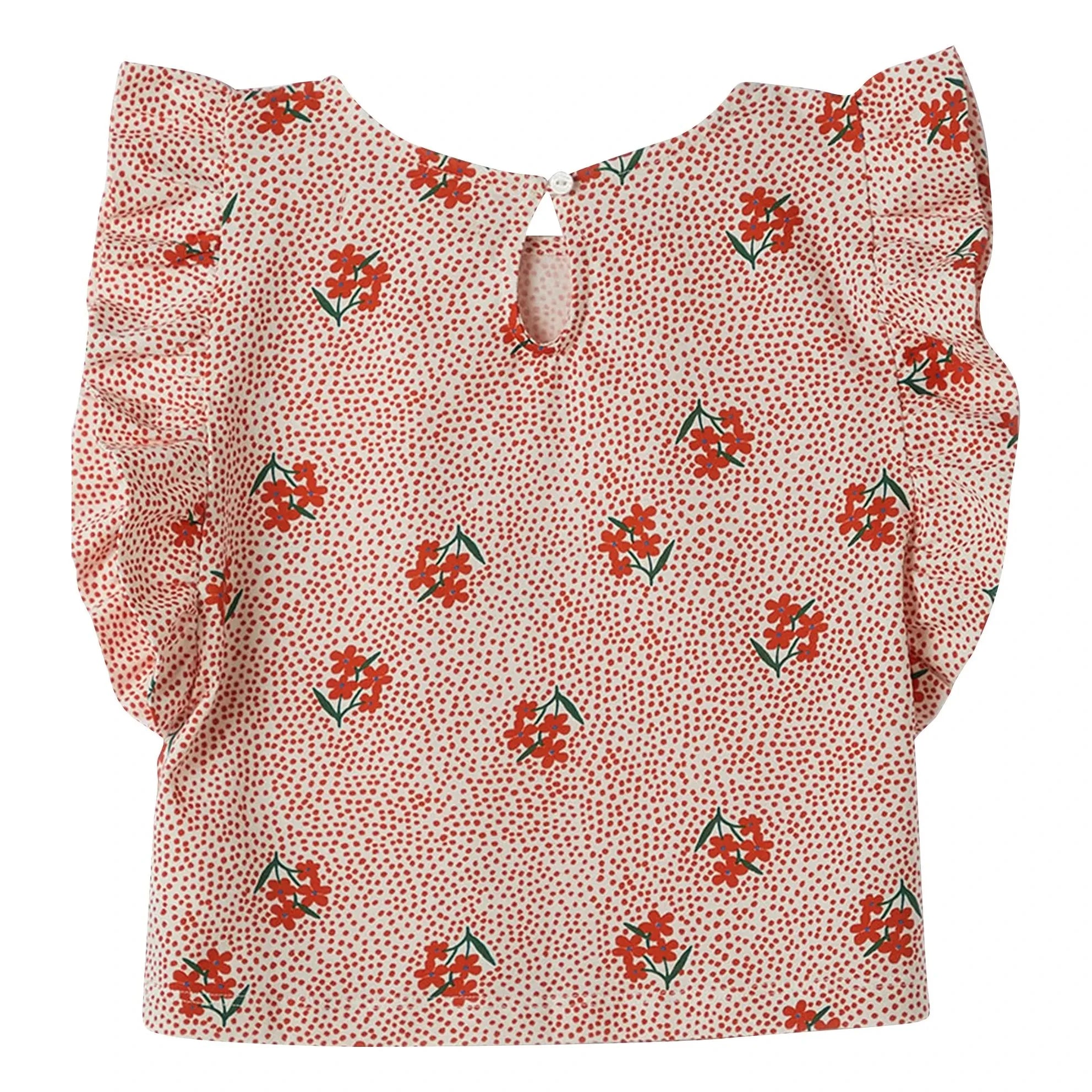Fabula - Blusa de manga con volantes | Rojo