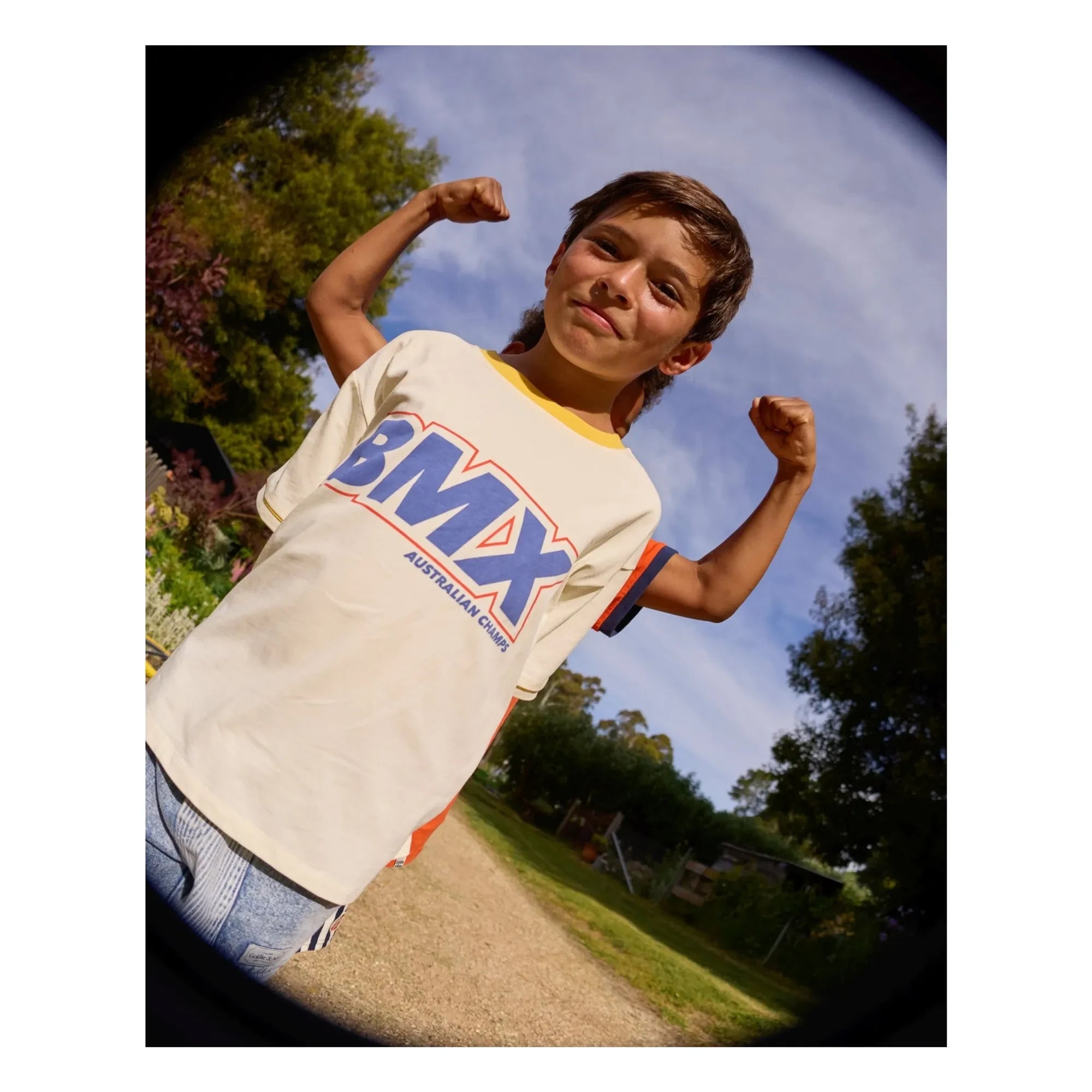 Goldie + Ace - Camiseta oversize BMX | Crema
