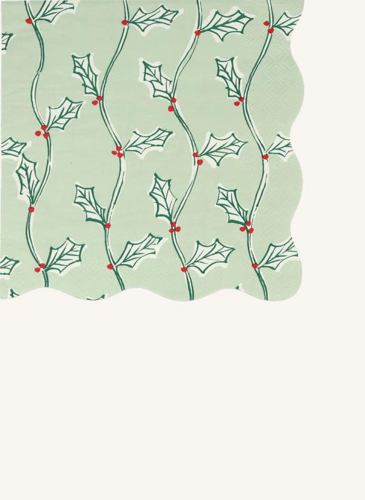 Meri Meri - Servilletas de Navidad con impresión de grandes bloques - Set de 16