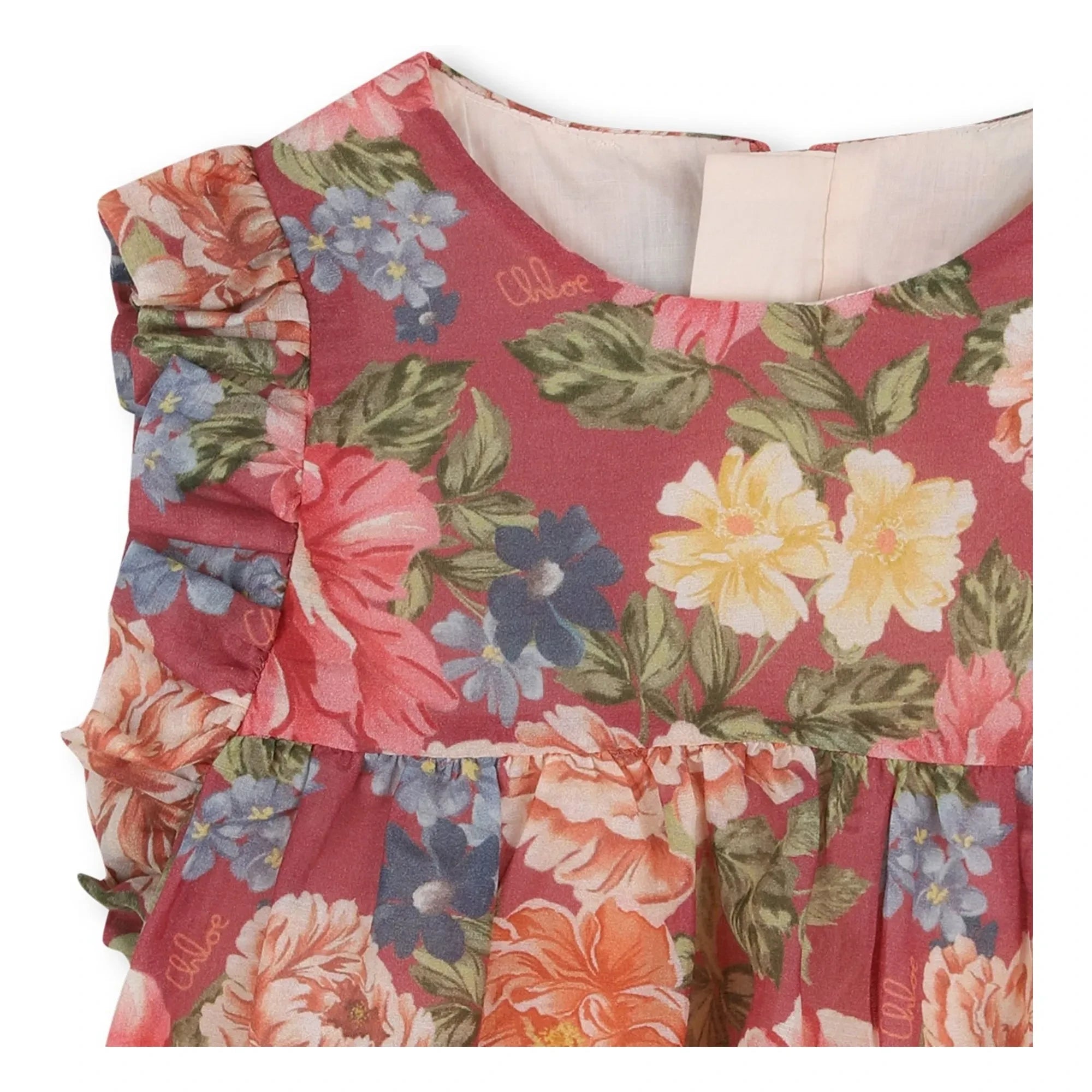 Chloé - Conjunto de top y braguita Fleurie de algodón orgánico | Palo de rosa
