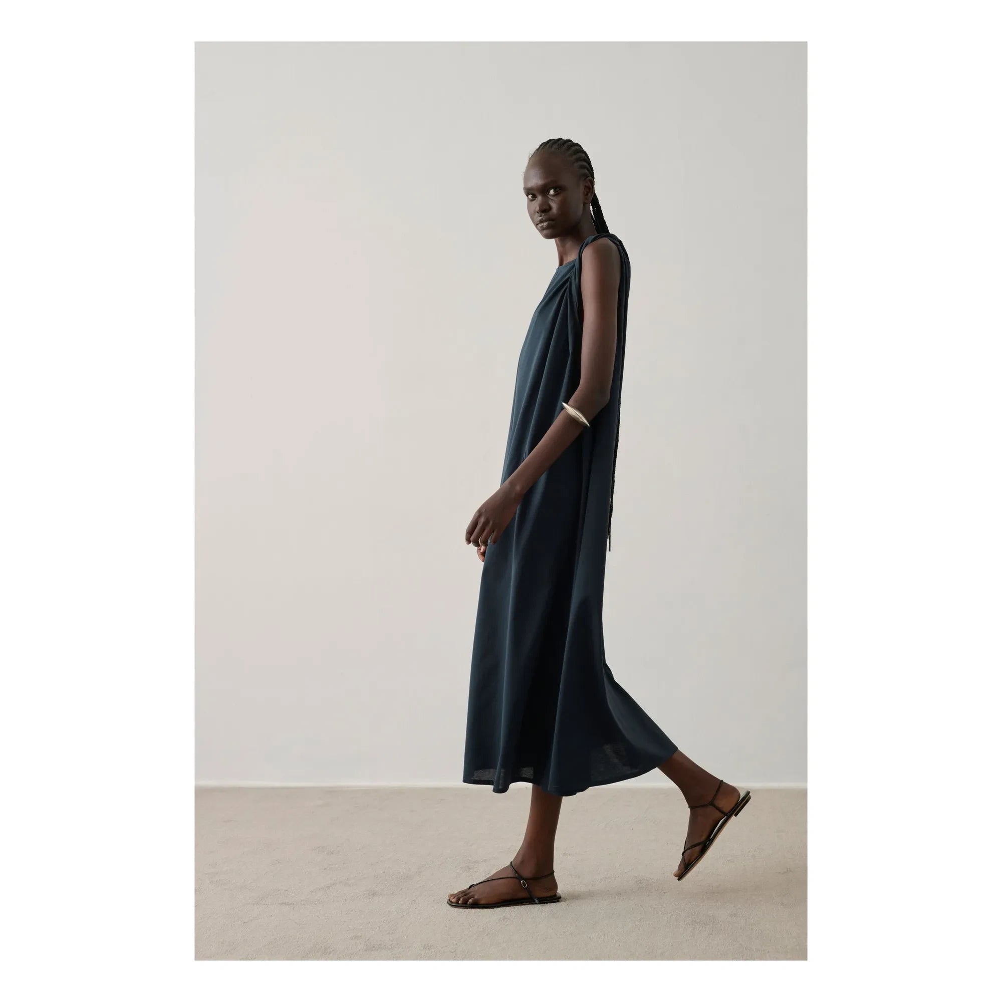 Soeur - Vestido de algodón Debby | Azul Petróleo
