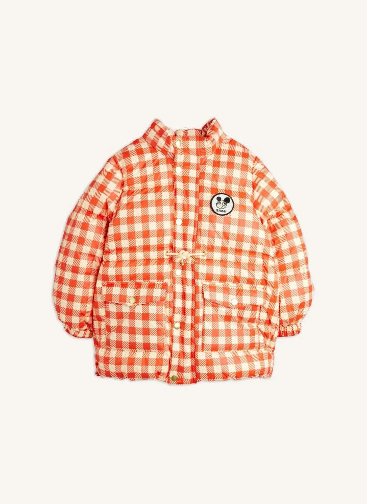 Mini Rodini - Ritzratz Gingham şişme mont | Kırmızı