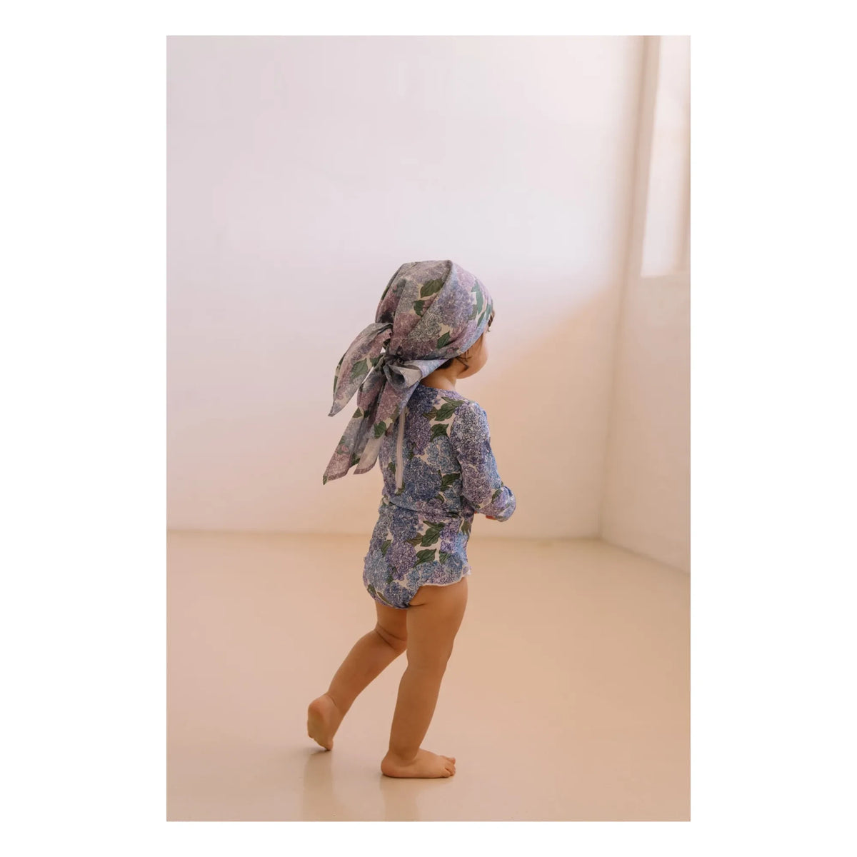 Studio Bohème - Pañuelo de algodón orgánico Linon Flowers | Lila