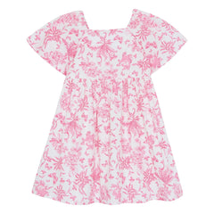Tartine et Chocolat - Çiçek Desenli Elbise - Toile de Jouy İlhamlı | Pembe