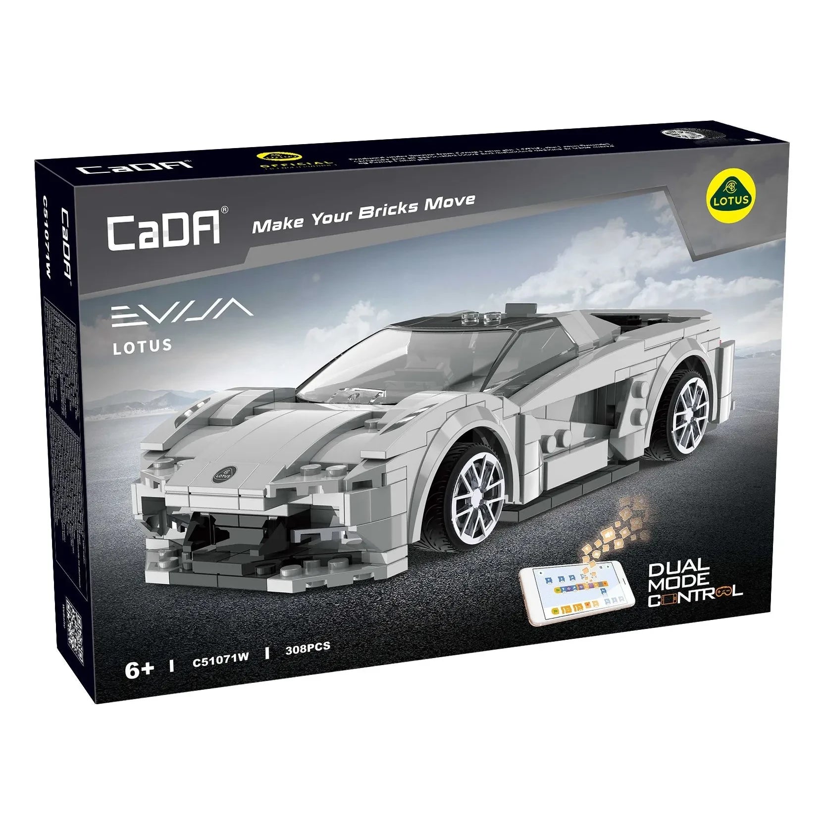 Cada - Kit de Construcción 1:20 - Chasis Inteligente - Lotus - 308 Piezas