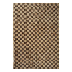 Ferm Living - Alfombras de lana y yute a cuadros | Café