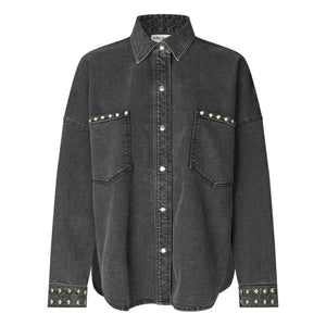 Lollys Laundry - Veida Denim Overshirt | Yıkanmış Siyah