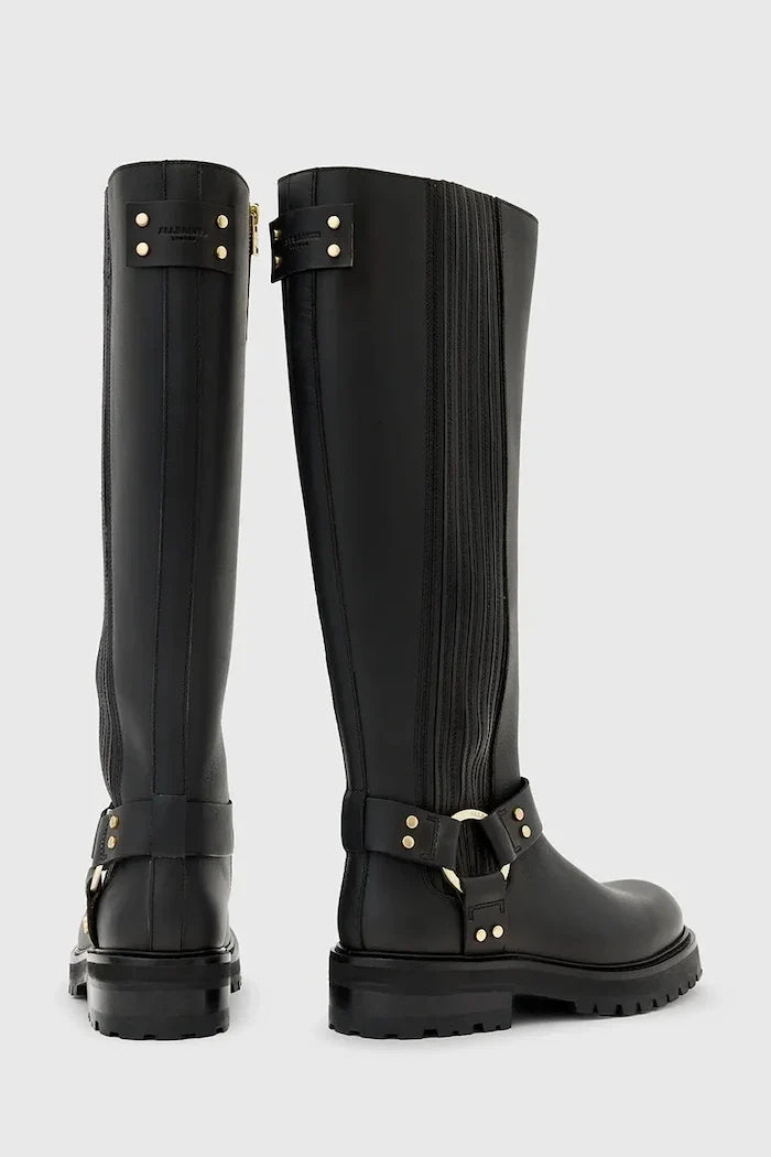 Botas de cuero altas Maddie de AllSaints