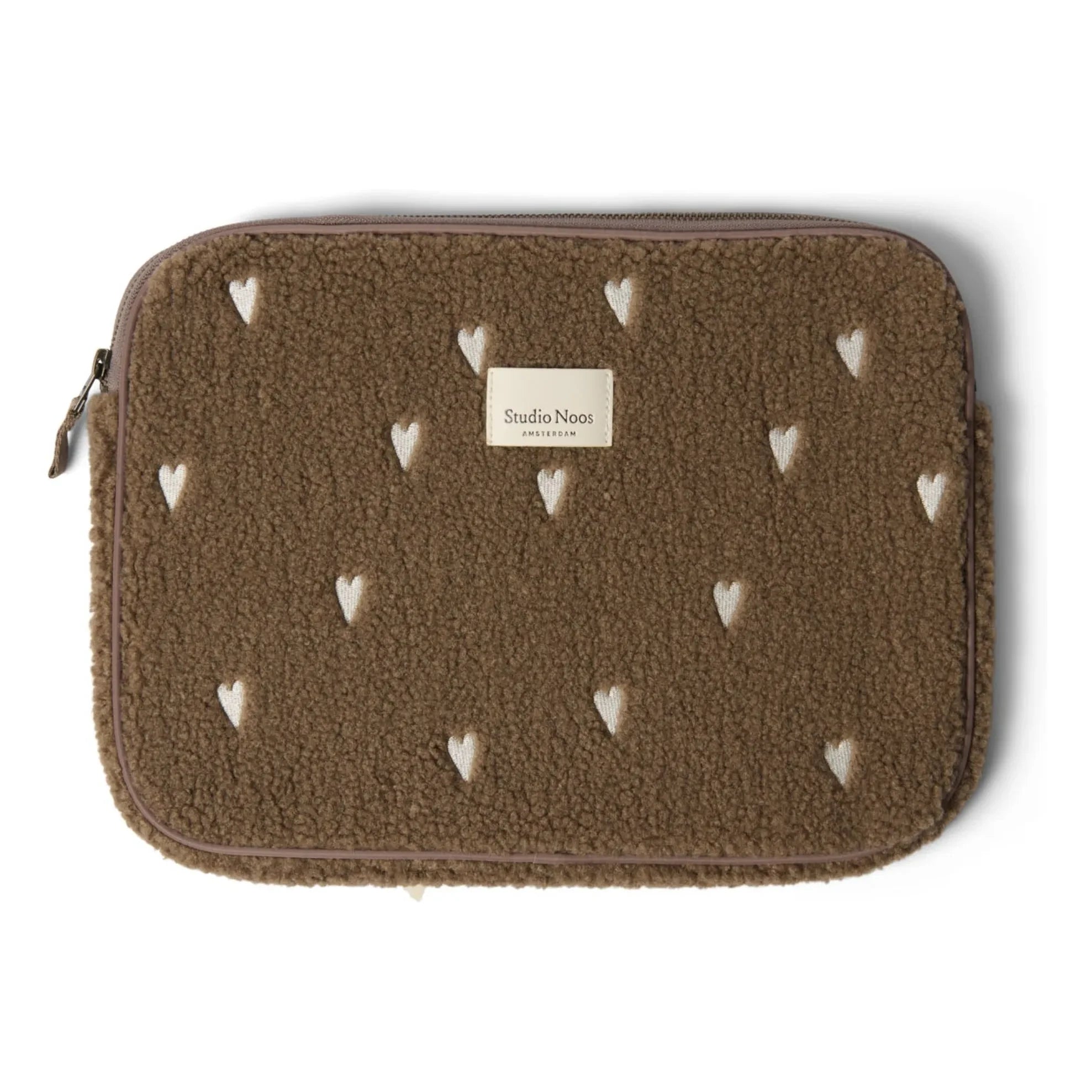 Studio Noos - Bolso para portátil con estampado de corazón | Marrón
