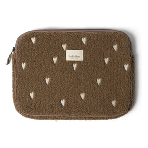 Studio Noos - Bolso para portátil con estampado de corazón | Marrón