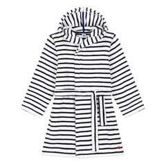 Petit Bateau - Albornoz de toalla a rayas | Azul marino