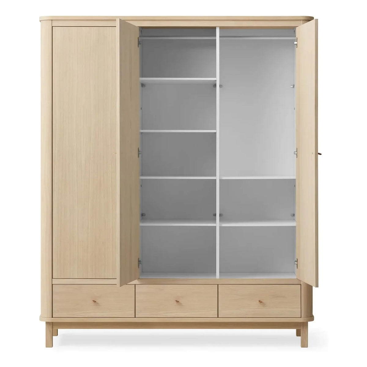 Oliver Furniture - Armario de 3 puertas de madera | Roble