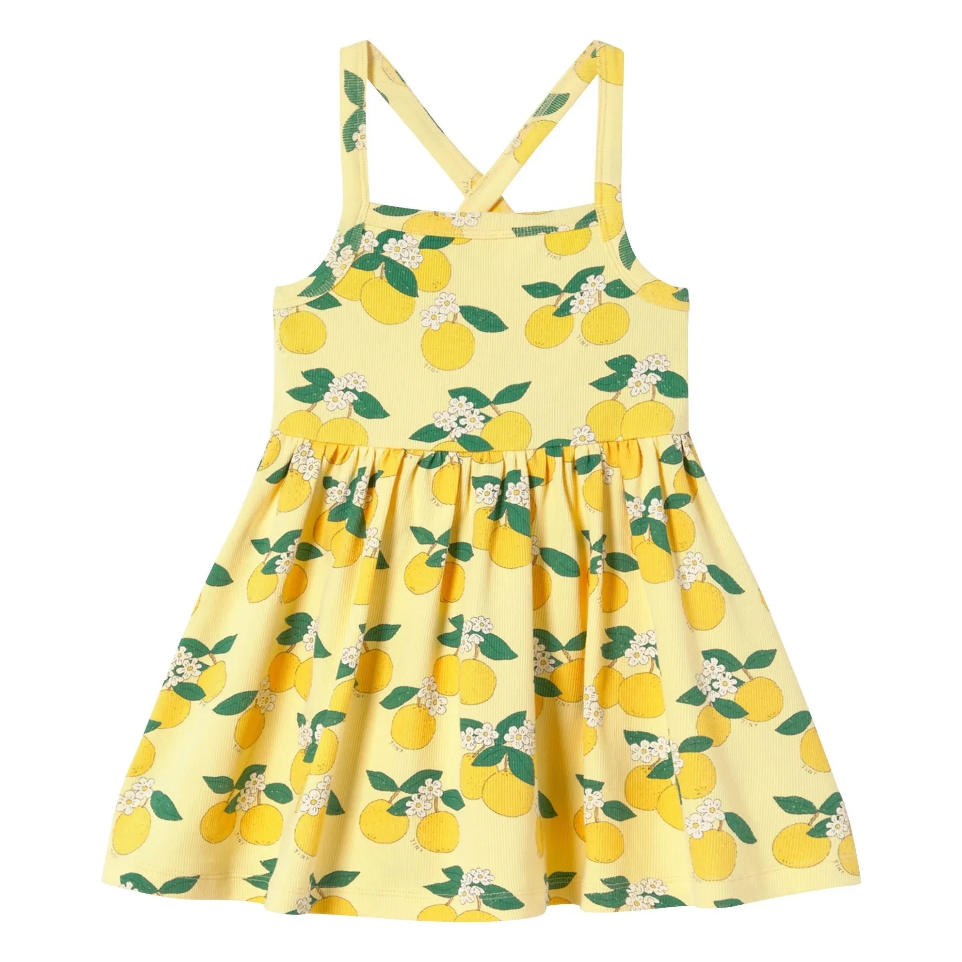 Tinycottons - Vestido naranja de algodón orgánico | Amarillo pálido