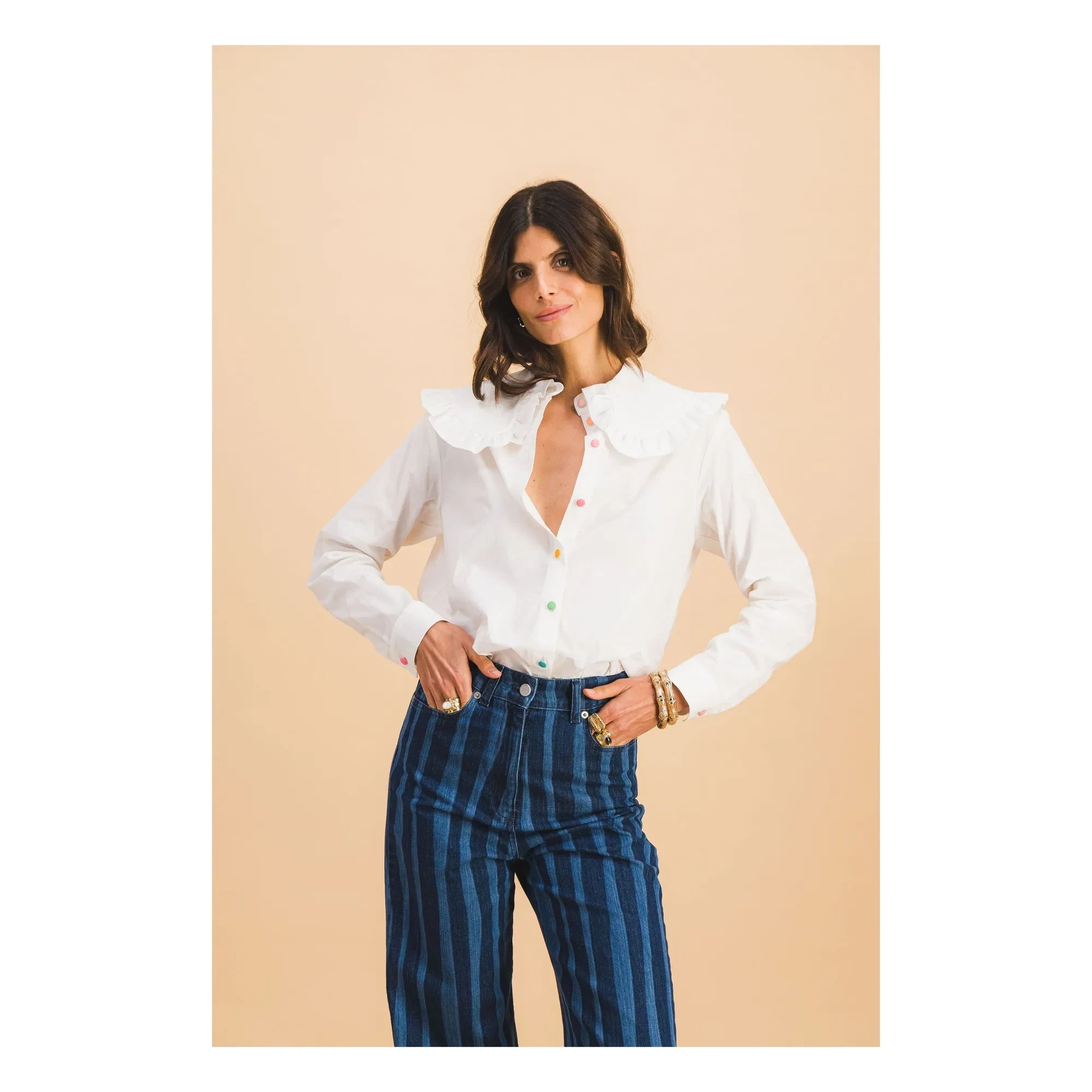 Elise Chalmin - Camisa Juliette de algodón | Blanco