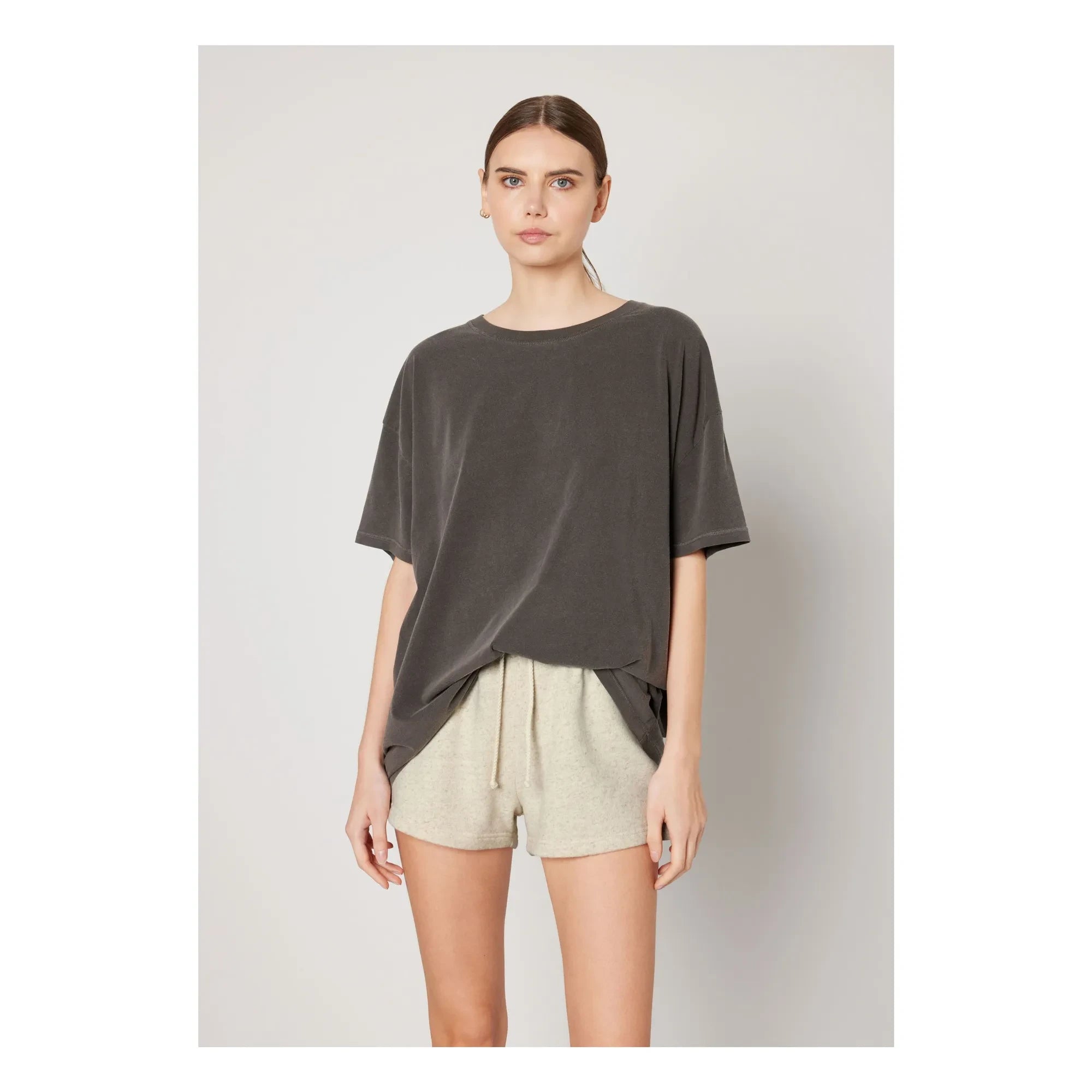 American Vintage - Camiseta de cuello barco Pymaz | Carbón