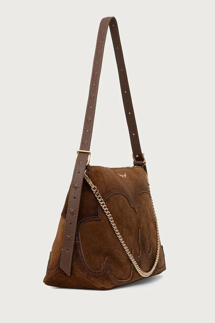 Bolso bandolera de ante para mujer JIM