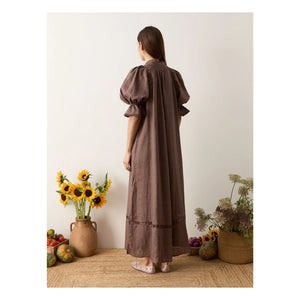 Boteh - Vestido de lino Myra | Mocha
